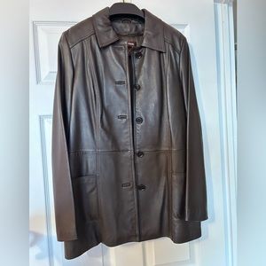 Danier brown leather jacket